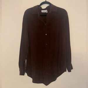 Weekday Harper Brown Button Down Shirt